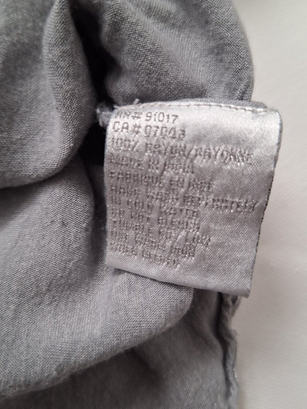 Solitaire Grey Boho Rayon Top - Picture 7 of 8
